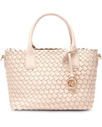 Anne Klein - Small Convertible Woven Tote With Pouch - Lyst
