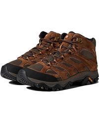 Merrell - Moab 3 Mid Waterproof Shoes, Leather/Textile - Lyst