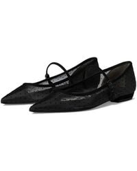 Tory Burch - Double T-Buckle Mary Jane Flat Shoes, Leather/Mesh/Suede - Lyst