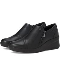 Clarks - Suttyn Zip ( Leather) Flat Shoes - Lyst
