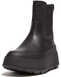 Fitflop - F-mode Water-resistant Flatform Chelsea Boots - Lyst