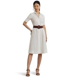 Ralph Lauren - Cotton-Blend Shirtdress Clothing, Nylon/Elastane/Cotton - Lyst