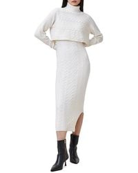 AllSaints - Muriel Dress Dress, Elastane/Polyamide/Wool - Lyst