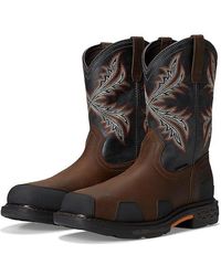Ariat - Overdrive Wide Square Toe Composite Toe Work Boots Work Boots/Rough Stone 10 D - Lyst