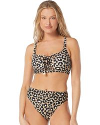 MICHAEL Michael Kors - Graphic Cheetah Lace-up Bralette Top - Lyst