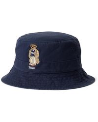 Polo Ralph Lauren - Polo Bear Twill Bucket Hat Caps, Cotton - Lyst