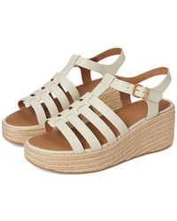 Fitflop - Platfforms Espadrille Leather Fisherman Wedge Sandals Wedge Shoes 10 M (B) - Lyst