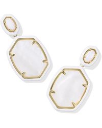 Kendra Scott - Daphne Enamel Frame Drop Earrings Earring, Brass - Lyst