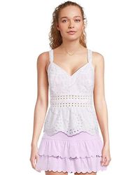 Lilly Pulitzer - Tiah Eyelet Top Clothing, Cotton - Lyst