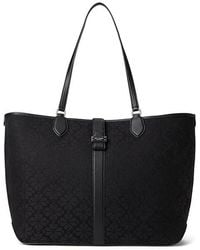 Kate Spade - Spade Flower Jacquard Large Open Tote Tote Handbags, Canvas/Cotton/Leather - Lyst