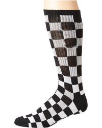 Vans Checkerboard Crew Socks in Black for Men - Lyst