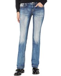 Studded Rhinestone Bootcut Jeans 