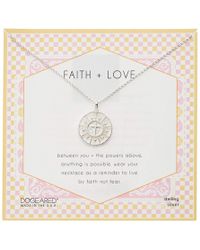Dogeared Womens Faith /& Love Cross Medallion Necklace