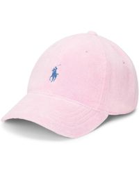 Polo Ralph Lauren - Cotton Seersucker Ball Cap Pink Seersucker One Size - Lyst