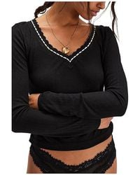 Free People - Only You Long Sleeve Clothing Lg 12) Cotton/Polyester - Lyst