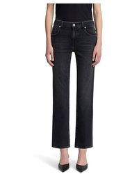 7 For All Mankind - Calie Straight Ankle Jeans, Cotton/Denim/Elastane - Lyst
