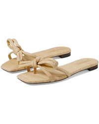 Loeffler Randall - Hadley Leather Bow Flat Sandal (Natural) Shoes - Lyst