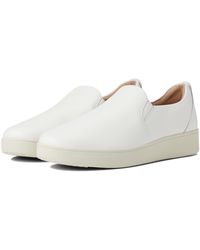 Fitflop Rally Leather/suede Panel Sneakers in White | Lyst