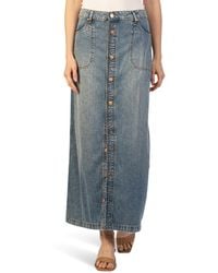 Kut From The Kloth - Liora - Button Front Long Skirt W/ Pork Chop Pockets - Lyst