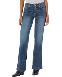 Ariat Trouser Perfect Rise Maggie Wide Leg Jeans - Blue