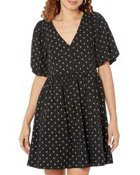 Madewell - V-neck Puff-sleeve Mini Dress In Floral Ikat - Lyst