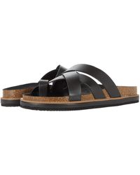 Free People Ventura Footbed Sandals in Black - Lyst
