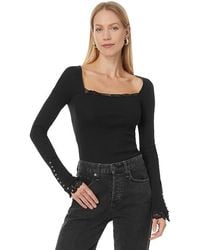 Free People - Cuff It Long Sleeve Clothing Sm 4-6) Cotton/Denim/Elastane - Lyst