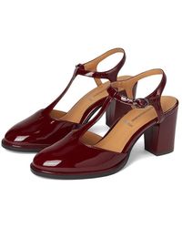 Johnston & Murphy - Amy T-Strap Pumps Wedge Shoes, Leather - Lyst