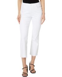 Kut From The Kloth - Kelsey High-rise Ankle Flare With Raw Hem In Optic White - Lyst