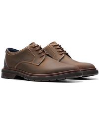 Clarks - Burchill Derby (Beeswax Leather) Lace Up Wing Tip Shoes - Lyst