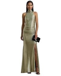 Ralph Lauren - Retleah-Sleeveless-Gown Dress Grove/ Foil, Elastane/Polyester - Lyst