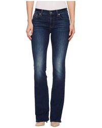 7 For All Mankind Blair Bootcut-leg Mid-rise Stretch-denim Jeans in Black Womens Clothing Jeans Bootcut jeans 