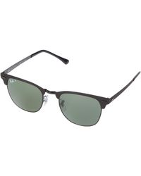 Ray-Ban - 51 Mm Rb3716 Clubmaster Metal Square Sunglasses - Polarized - Lyst