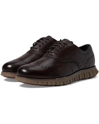 Cole Haan - Zerogrand Remastered Wing Tip Oxford Unlined (British Tan/Ivory) Lace Up Wing Tip Shoes - Lyst