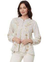 Johnny Was - Calipso Button Neck Field Blouse - Lyst
