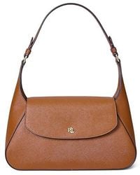 Ralph Lauren - Crosshatch Medium Schylar Shoulder Bag Handbags, Leather - Lyst