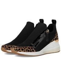 Michael Kors - Willis Wedge Trainer Shoes, Leather/Textile - Lyst