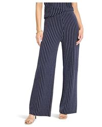 NIC+ZOE - Petite 30 Destination Stripe Wide-Leg Knit Pants Casual Pants, Cotton/Nylon/Polyester - Lyst