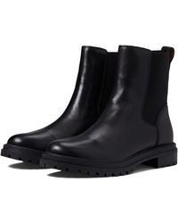 Madewell Leather The Bradley Chelsea Lugsole Boots in Black | Lyst