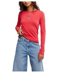 Free People - Nova T-Shirts Long Sleeve Clothing Xl 14) Cotton/Polyester - Lyst