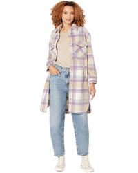 Blank NYC - Long Plaid Shirt Jacket In Keep It Up - Lyst