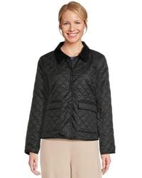 Eileen Fisher - Petite Eggshell Recycled Nylon Quilted Jacket Jacket - Lyst