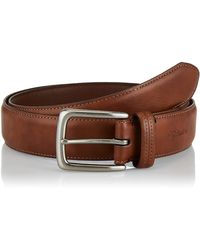Columbia Trinity Logo Belt - Casual Dress With Single Prong Buckle For Jeans Khakis - Brown
