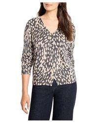 NIC+ZOE - Wild Dot Buttoned Up Pullover Sweater Clothing Md (Us 8-10) Cotton - Lyst