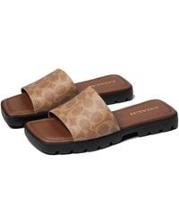 COACH - S Florence Sandal In Signature - Lyst