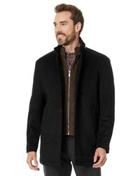 Johnston & Murphy - Upton Car Coat Coat, Cotton/Leather/Polyester - Lyst