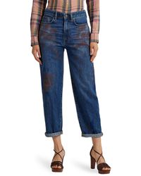 Lauren by Ralph Lauren - High-rise Relaxed Cropped Jeans In Atlas Wash - Lyst