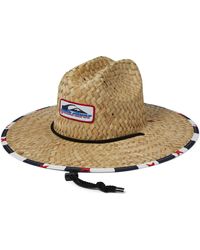 Quiksilver - Pierside Print Lifeguard Straw Sun Hat - Lyst