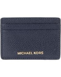 MICHAEL Michael Kors Leather Key Ring Card Holder in Pink (Black) - Lyst