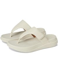 Fitflop - F-Mode Go Adjustable Flatform Toe-Post Sandals Wedge Shoes 10 M (B) Faux Leather - Lyst